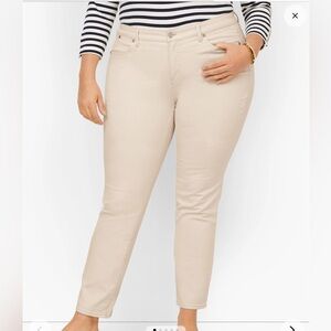 NWT Talbots Flawless Ankle Slim Jeans In Natural Size 16 Petite